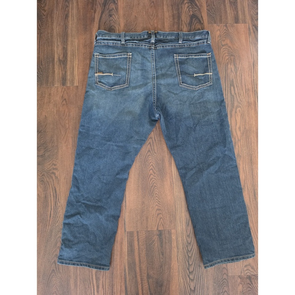 Ariat Rebar M5 Jeansβ Straight Leg Outdoor Cowboy Workwear Blue Denim Mens 44/30 - Picture 7 of 16